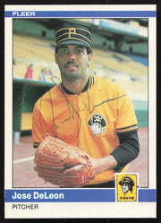 Jose DeLeon Autographed 1984 Fleer Card #248 Pittsburgh Pirates SKU #265162
