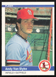 Andy Van Slyke Autographed 1984 Fleer Rookie Card #339 St. Louis Cardinals SKU #265165