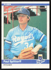 Paul Splittorff Autographed 1984 Fleer Card #360 Kansas City Royals SKU #265167