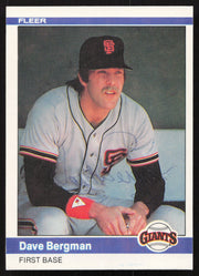 Dave Bergman Autographed 1984 Fleer Card #366 San Francisco Giants SKU #265168