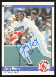Jerry Remy Autographed 1984 Fleer Card #407 Boston Red Sox SKU #265171