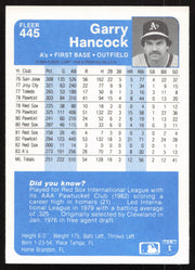 Garry Hancock Autographed 1984 Fleer Card #445 Oakland A's SKU #265172