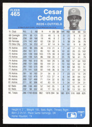 Cesar Cedeno Autographed 1984 Fleer Card #465 Cincinnati Reds SKU #265176