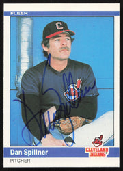 Dan Spillner Autographed 1984 Fleer Card #550 Cleveland Indians SKU #265184