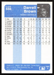 Darrell Brown Autographed 1984 Fleer Card #556 Minnesota Twins SKU #265185