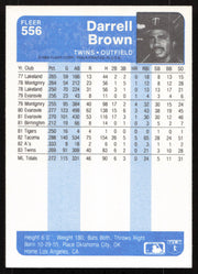 Darrell Brown Autographed 1984 Fleer Card #556 Minnesota Twins SKU #265186