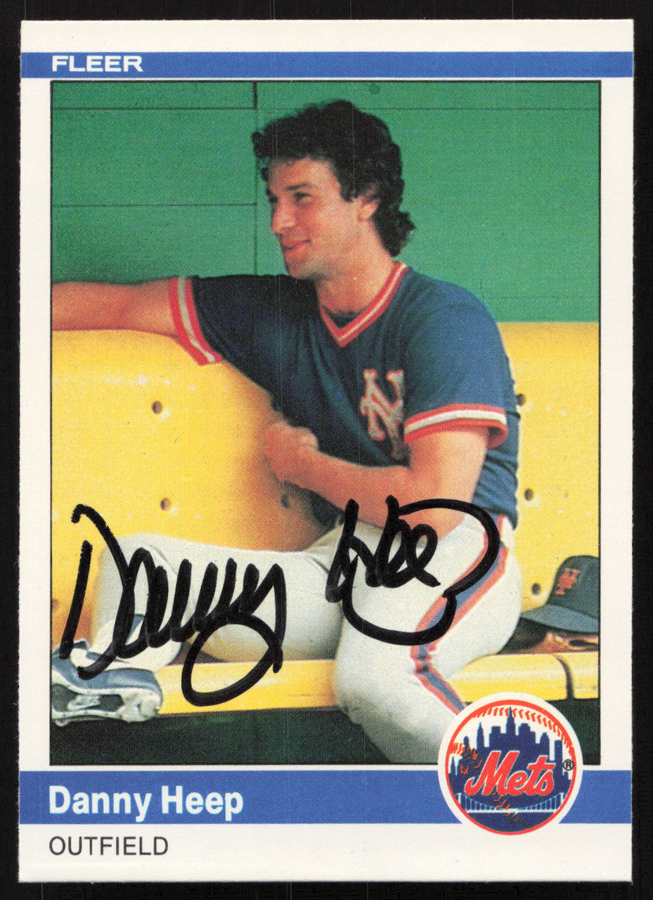 Danny Heep Autographed 1984 Fleer Card #586 New York Mets SKU #265192