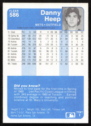 Danny Heep Autographed 1984 Fleer Card #586 New York Mets SKU #265192