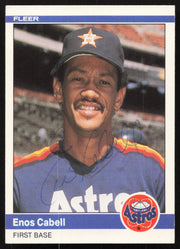 Enos Cabell Autographed 1984 Fleer Update Card #U-22 Houston Astros SKU #265196