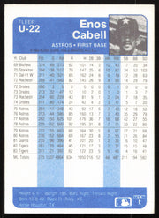 Enos Cabell Autographed 1984 Fleer Update Card #U-22 Houston Astros SKU #265196