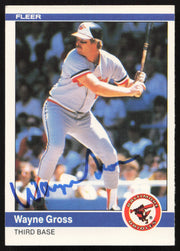 Wayne Gross Autographed 1984 Fleer Update Card #U-45 Baltimore Orioles SKU #265199