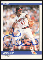 Jim Slaton Autographed 1984 Fleer Update Card #U-107 California Angels SKU #265203
