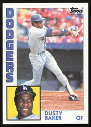 Dusty Baker Autographed 1984 Topps Card #40 Los Angeles Dodgers SKU #265207