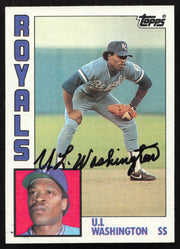 U.L. UL Washington Autographed 1984 Topps Card #294 Kansas City Royals SKU #265213
