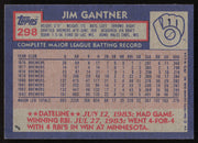 Jim Gantner Autographed 1984 Topps Card #298 Milwaukee Brewers SKU #265214