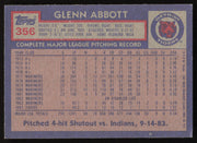 Glenn Abbott Autographed 1984 Topps Card #356 Detroit Tigers SKU #265217