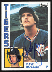 Dave Rozema Autographed 1984 Topps Card #457 Detroit Tigers SKU #265218