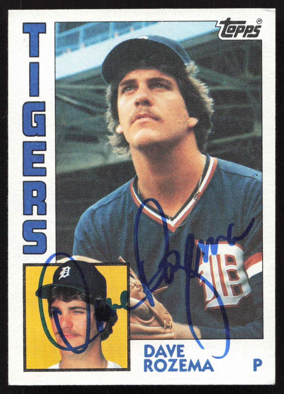 Dave Rozema Autographed 1984 Topps Card #457 Detroit Tigers SKU #265218