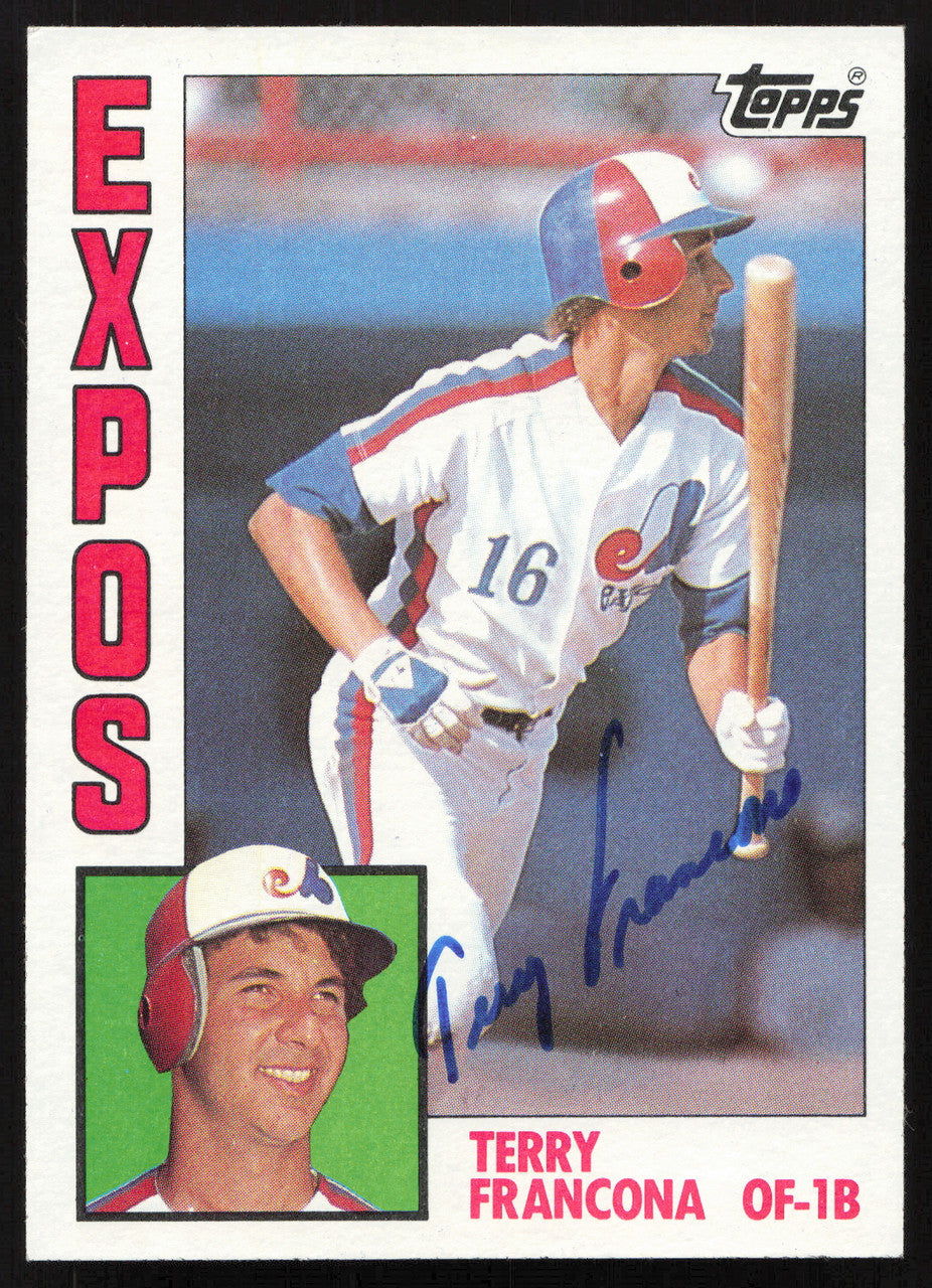 Terry Francona Autographed 1984 Topps Card #496 Montreal Expos SKU #265221