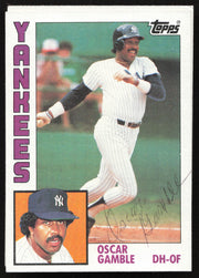 Oscar Gamble Autographed 1984 Topps Card #512 New York Yankees SKU #265222