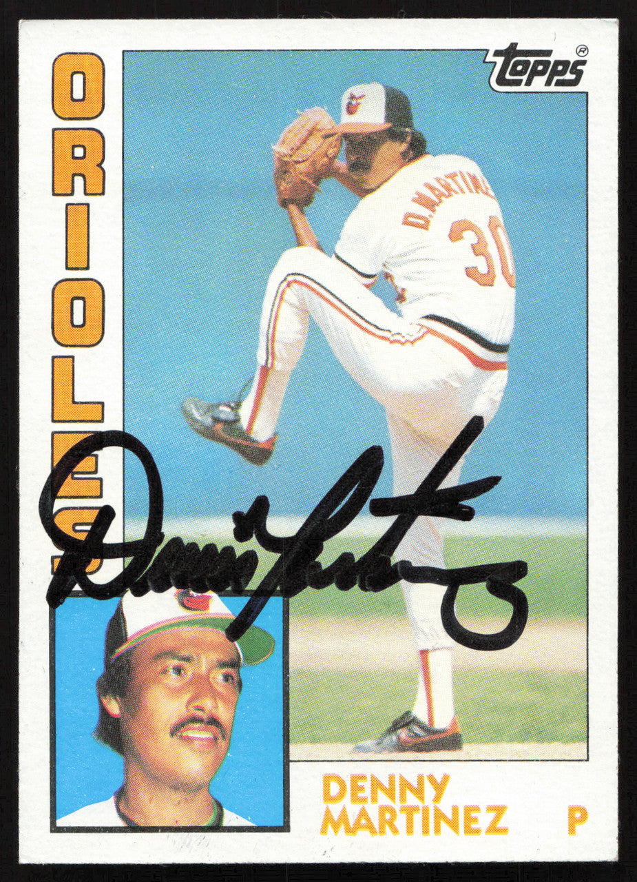 Denny Martinez Autographed 1984 Topps Card #631 Baltimore Orioles SKU #265225