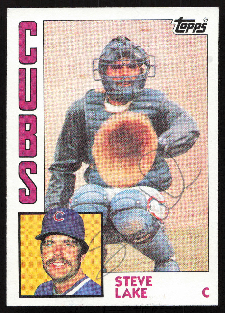 Steve Lake Autographed 1984 Topps Card #691 Chicago Cubs SKU #265226