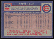 Steve Lake Autographed 1984 Topps Card #691 Chicago Cubs SKU #265226