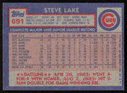 Steve Lake Autographed 1984 Topps Card #691 Chicago Cubs SKU #265227