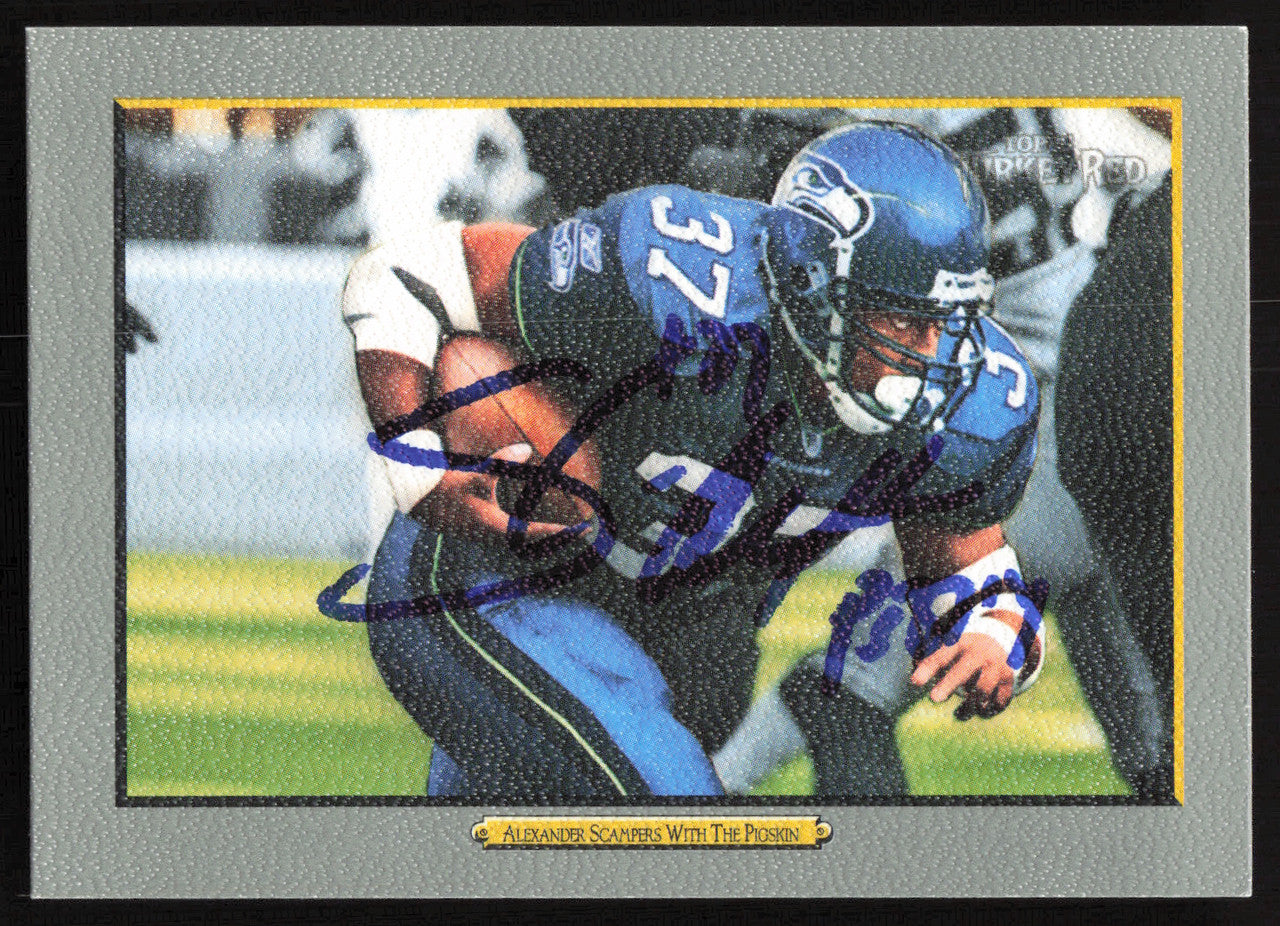 Shaun Alexander Autographed 2005 Topps Turkey Red Card #121 Seattle Seahawks SKU #265241
