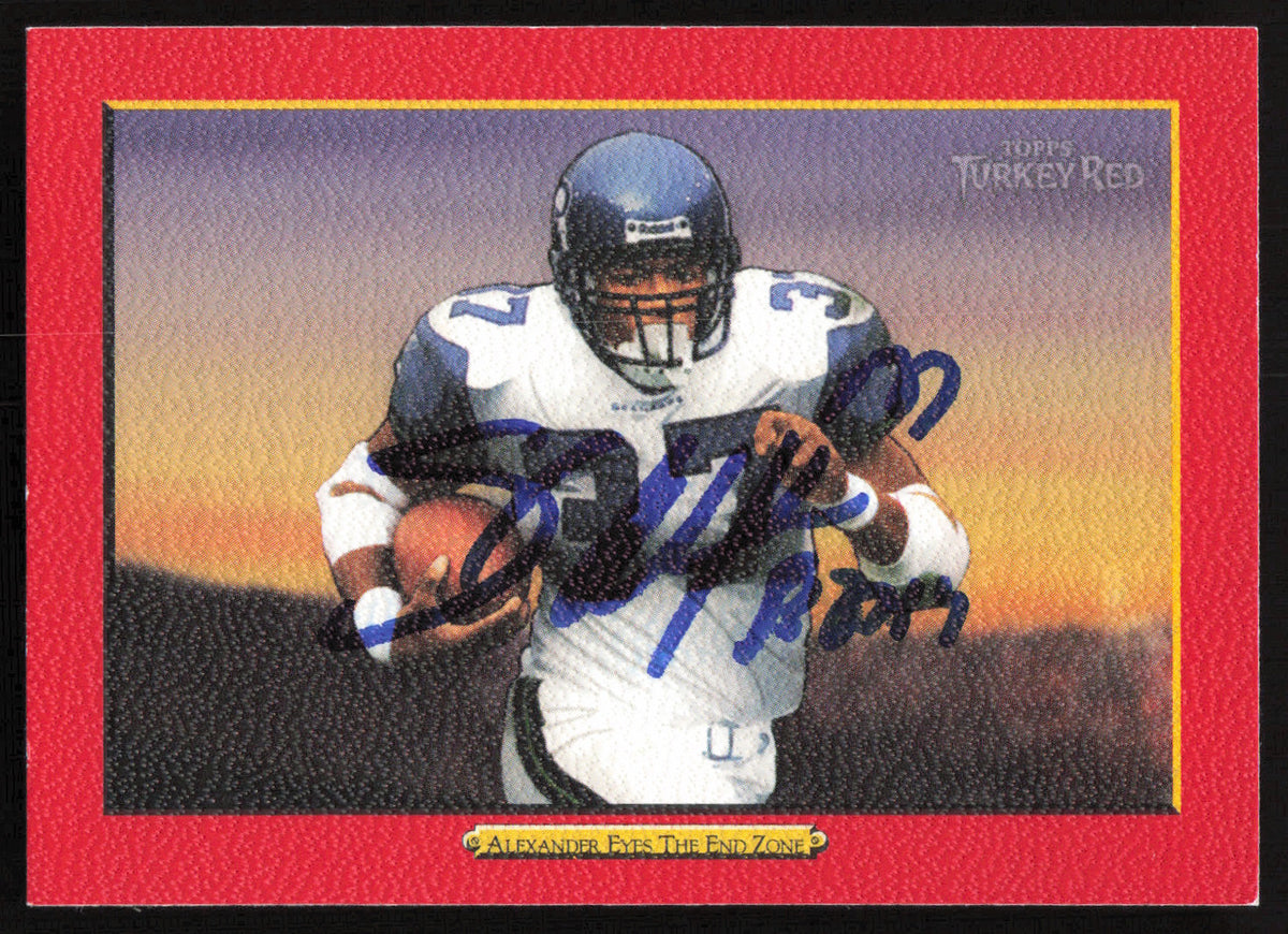 Shaun Alexander Autographed 2005 Topps Turkey Red Card #141 Seattle Seahawks SKU #265243
