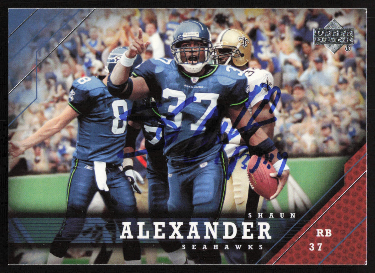 Shaun Alexander Autographed 2005 Upper Deck Card #164 Seattle Seahawks SKU #265244