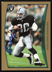 Desmond Howard Autographed 1998 Topps Card #171 Oakland Raiders SKU #265249