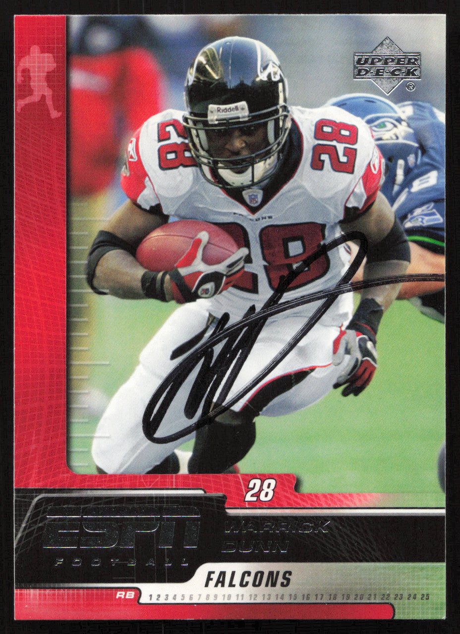 Warrick Dunn Autographed 2005 Upper Deck Card #5 Atlanta Falcons SKU #265264