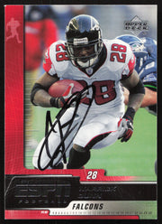 Warrick Dunn Autographed 2005 Upper Deck Card #5 Atlanta Falcons SKU #265265