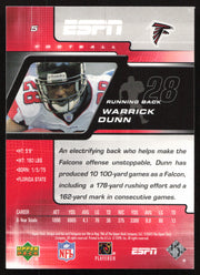Warrick Dunn Autographed 2005 Upper Deck Card #5 Atlanta Falcons SKU #265265