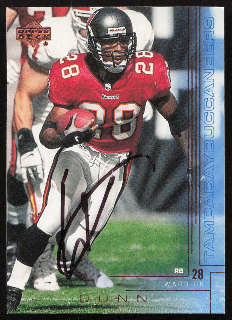 Warrick Dunn Autographed 2000 Upper Deck Card #198 Tampa Bay Buccaneers SKU #265267