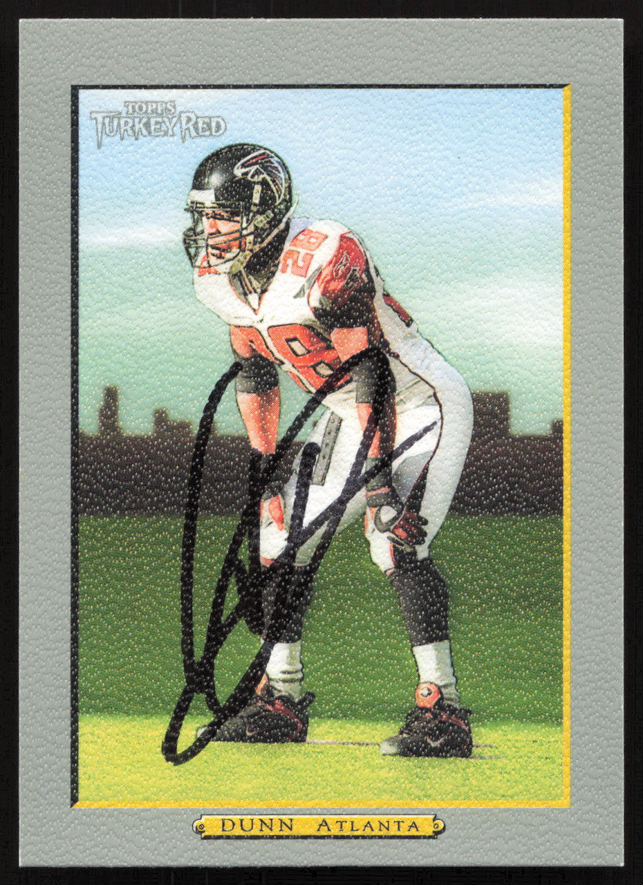Warrick Dunn Autographed 2005 Topps Turkey Red Card #120 Atlanta Falcons SKU #265269
