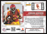 Jordan Addison Autographed 2023 Panini Contenders Optic Card #7 Minnesota Vikings SKU #265274