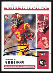 Jordan Addison Autographed 2023 Panini Chronicles Card #7 Minnesota Vikings SKU #265277