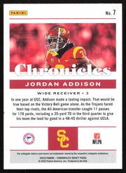 Jordan Addison Autographed 2023 Panini Chronicles Card #7 Minnesota Vikings SKU #265277