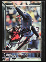 Stephen Gostkowski Autographed 2015 Topps Card #164 New England Patriots SKU #265287