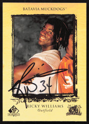 Ricky Williams Autographed 1999 SP Top Prospects Rookie Card #122 Texas SKU #265292