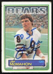 Jim McMahon Autographed 1983 Topps Rookie Card #33 Chicago Bears (Damaged) SKU #265294