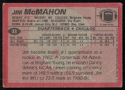 Jim McMahon Autographed 1983 Topps Rookie Card #33 Chicago Bears (Damaged) SKU #265294