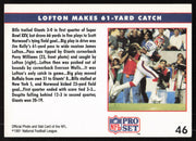 James Lofton Autographed 1991 Pro Set Card #46 Buffalo Bills SKU #265301