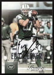 Erik Decker Autographed 2015 Panini Prestige Card #28 New York Jets SKU #265302