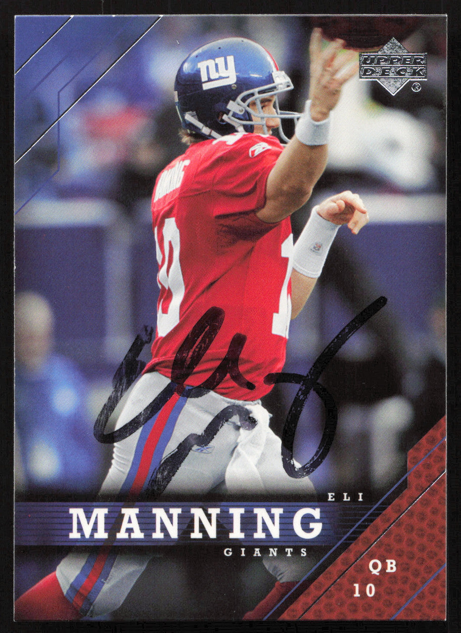 Eli Manning Autographed 2005 Upper Deck Card #121 New York Giants SKU #265315