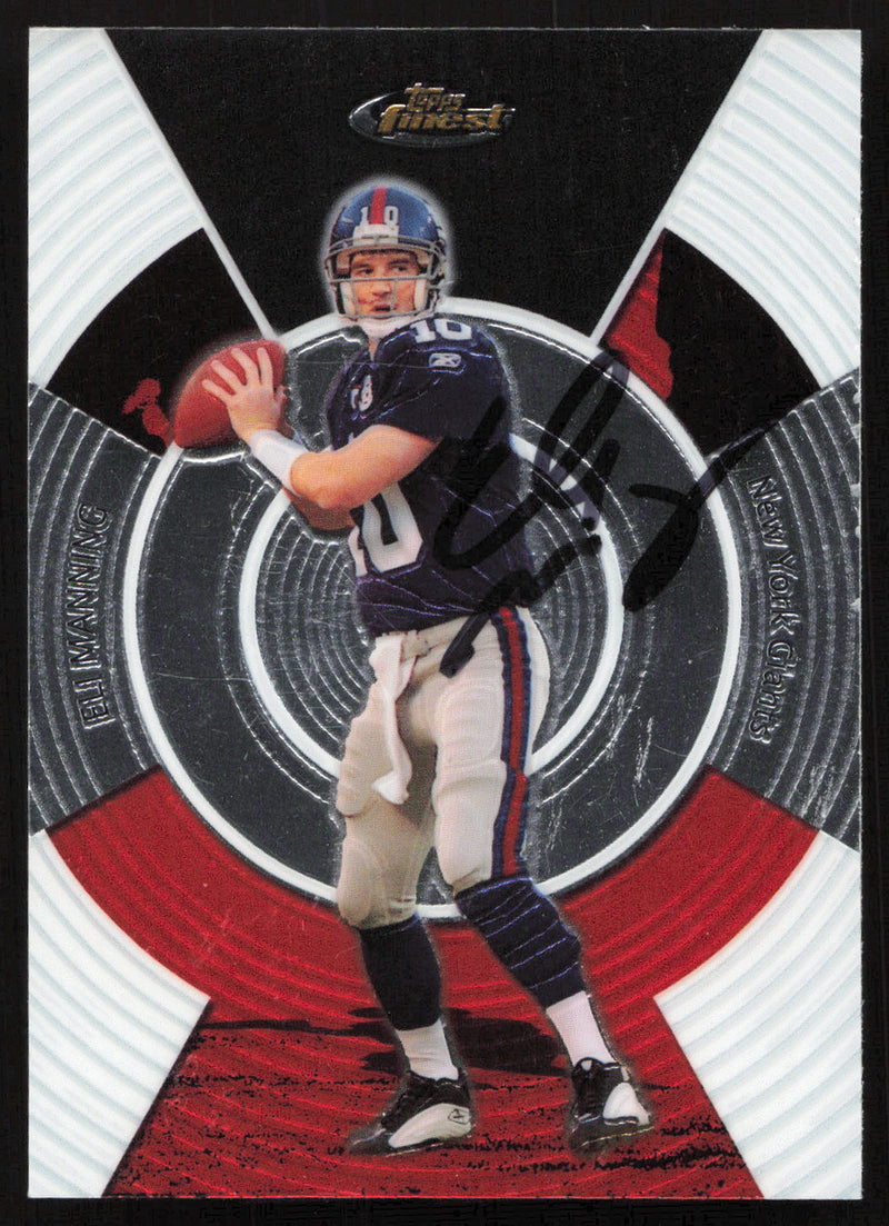 Eli Manning Autographed 2005 Topps Finest Card #3 New York Giants SKU #265317