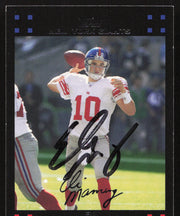 Eli Manning Autographed 2007 Topps Card #30 New York Giants SKU #265318