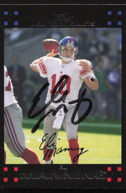 Eli Manning Autographed 2007 Topps Card #30 New York Giants SKU #265319